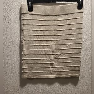 Morgan cream color sparkling sketchy mini above knee skirt